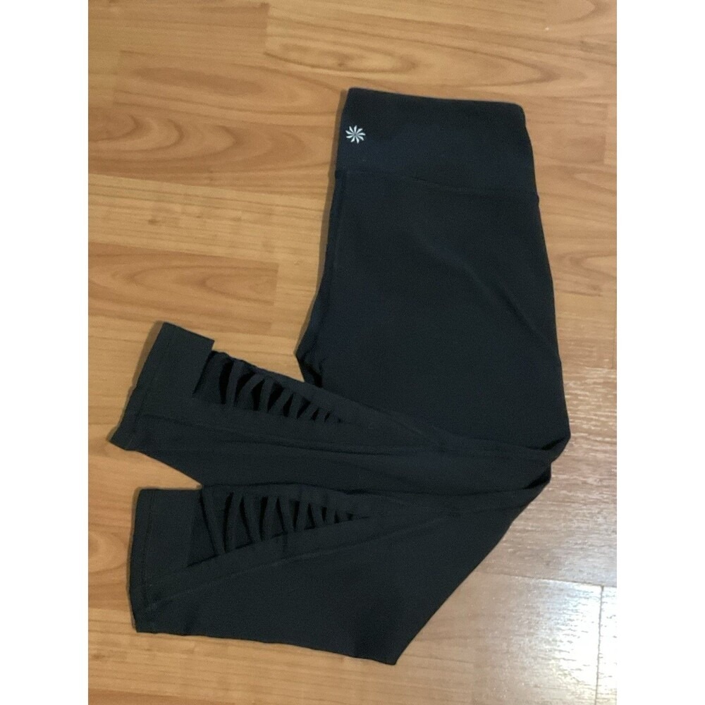 ATHLETA Black Quest Criss Cross Chaturanga Capri Tights US S‎ - Picture 7 of 8